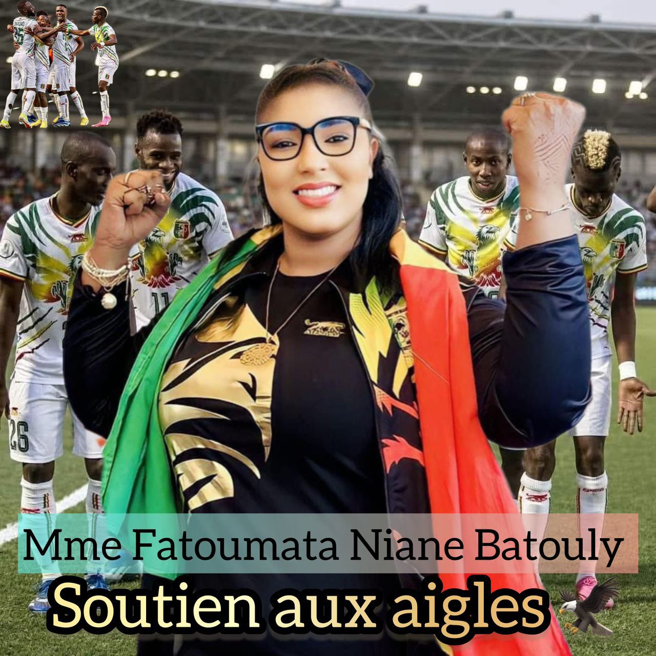 Éliminatoires Coupe du Monde 2026 : La Présidente Fatoumata Niane Batouly, un soutien de taille des Aigles.